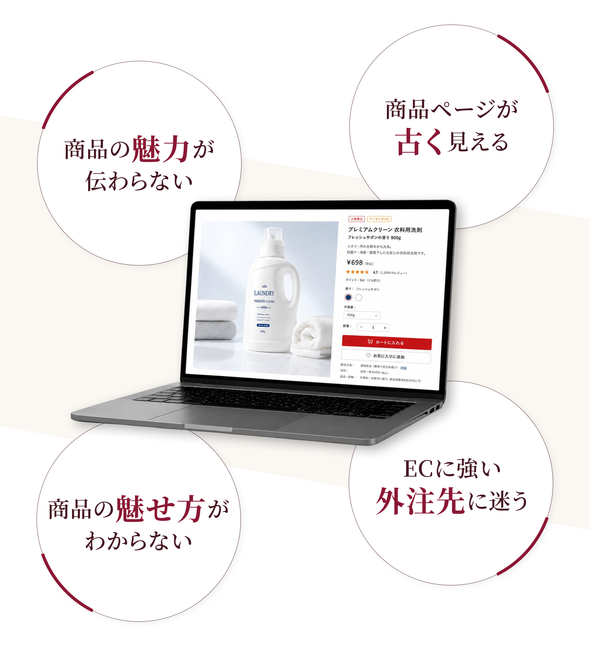商品画像制作でよくあるデザインの悩み